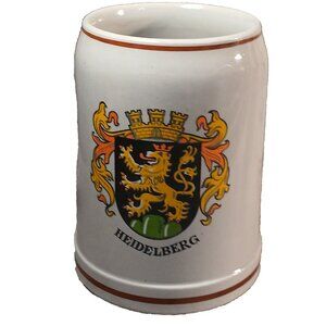 Heidelberg Crest West German Beer Mug Stoneware 0.5 L Octoberfest Barware